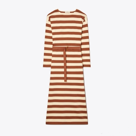 tory burch jersey striped dress Striped Rib Knit Polo Dress: Women's Designer Dresses
